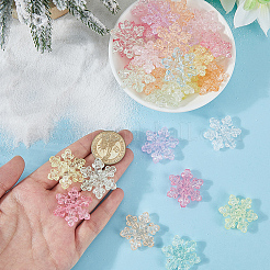 50шт прозрачные акриловые бусины с кракле&nbsp;OACR-SP0002-07