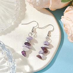 Серьги-подвески из натурального хаулита EJEW-JE06127-01