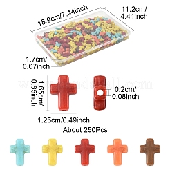 250 шт. непрозрачные акриловые бусины с эффектом кракле OACR-FS0002-22