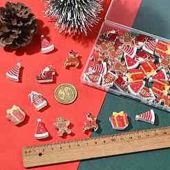 42 Stück 7 Stile Weihnachtsbedruckte Schima-Holzperlen&nbsp;WOOD-FS0002-49