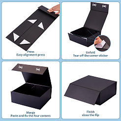 Faltbare rechteckige Geschenkboxen zur Aufbewahrung aus Papier&nbsp;CON-TAC0019-001B