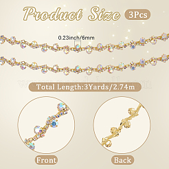 S-образные стеклянные стразы и железные цепочки-чашки DIY-WH20032-25G-02