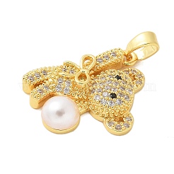 Латунные микропаве прозрачные подвески с фианитом KK-S507-02G