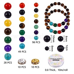 7 kits de fabrication de bracelet chakra&nbsp;DIY-SZ0006-32