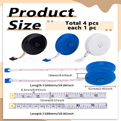 4 pz 4 colori nastro di misurazione morbido in PVC&nbsp;TOOL-LP0001-39