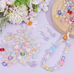 420pcs 9 Arten transparente Acrylperlen&nbsp;TACR-PA0001-33