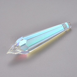 Colgantes de péndulo de cono grande de vidrio transparente&nbsp;LS-GLAA-WH0015-34E