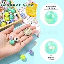 Двухцветное покрытие акриловые бусины&nbsp;MACR-CJC0004-26