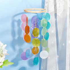 80 шт. 8 цвета натуральный Capiz ракушка соединительные подвески SHEL-PH0001-49