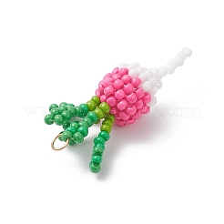 Подвески из стеклянных бусин в виде редиса&nbsp;PALLOY-MZ00973-01