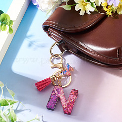 Porte-clés papillon en résine et alliage&nbsp;KEYC-TADJ0002-02G-N