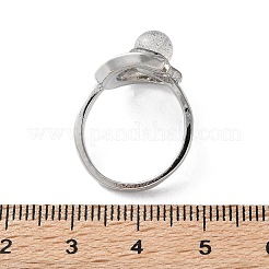 Натуральные лабрадоритные пальцевые кольца RJEW-E067-04P