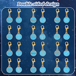 6 комплект 6-х цветных эмалевых подвесок из сплава HJEW-PH0001-66