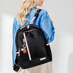 10 шт. 5-цветная акриловая клубника и эмалированный сплав цветов подвеска украшения HJEW-WR00003