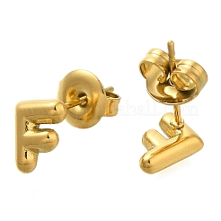 Pendientes de botón de acero inoxidable 304&nbsp;EJEW-I316-01G-F