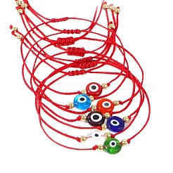 7 регулируемый браслет из стеклянных и латунных бусин&nbsp;TW6969