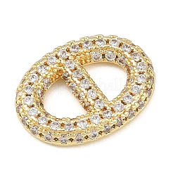 Messing Micro Pave klare Zirkonia Verbinder Verbinder Charms&nbsp;KK-K413-04A-G