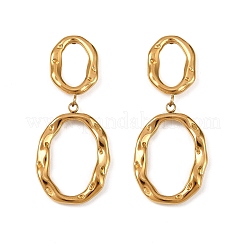 Овальные серьги-гвоздики из нержавеющей стали 304&nbsp;EJEW-I319-02G