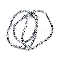 Прозрачные стеклянные бусины гальваническим пряди&nbsp;EGLA-A039-T2mm-UA05