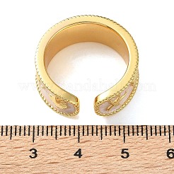 Offene Manschettenringe aus Messing und Emaille&nbsp;KK-E807-01G