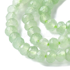 染め天然マレーシアジェイド翡翠ロンデルビーズ連売り  多面カット  アクアマリン  4x2~3mm  穴：1mm  約110~115個/連  14インチ&nbsp;G-E316-2x4mm-56