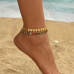 Модные латунные разноцветные браслеты с кисточками от сглаза для женщин NW2668