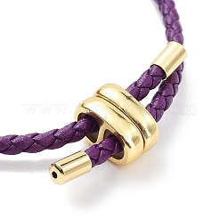 Fabrication de bracelets ronds tressés en simili cuir&nbsp;BJEW-H610-03G-02