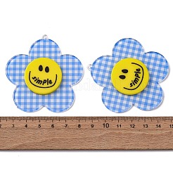 Große Anhänger aus undurchsichtig bedrucktem Acryl&nbsp;OACR-B053-01D