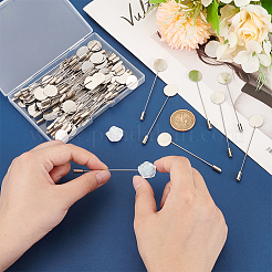 80 шт. фурнитура для броши из нержавеющей стали 201 STAS-UN0058-67