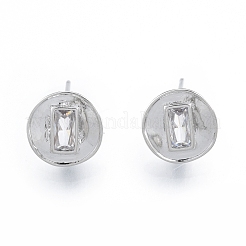 Латунные серьги-гвоздики из циркония KK-F841-13P