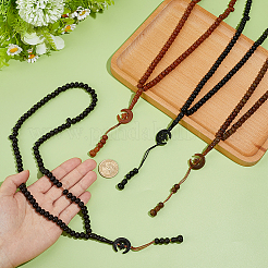 4 collar de rosario de cuentas redondas acrílicas de 4 colores&nbsp;NJEW-PH0001-57