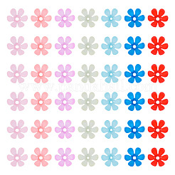 140шт 7 цвета прозрачные акриловые бусины&nbsp;MACR-TA0001-73