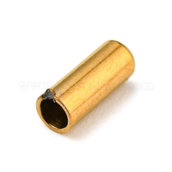 304ステンレススチールコードエンド  エンドキャップ  コラム  ゴールドカラー  5.5x2mm  内径：1.5mm&nbsp;STAS-L270-01A-G