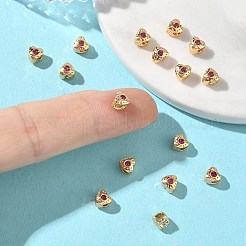 Perles en laiton magenta et zircone cubique Shegrace&nbsp;XGRQ4H982-681G-B
