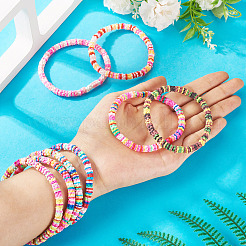 8шт. наборы браслетов из бисера и бусин ручной работы из полимерной глины heishi&nbsp;BJEW-TAC0030