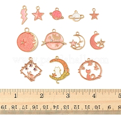 50шт 12 стиля подвески из сплава с эмалью&nbsp;ENAM-FS0003-04