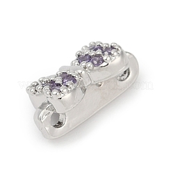 Латунные микро проложить кубического циркония слайд подвески KK-G526-01P