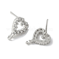 Серьги-гвоздики из латуни с микрокубическим цирконием KK-S516-03P