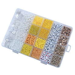 Kit fai da te per la creazione di gioielli con 24 perline in acrilico e ABS&nbsp;DIY-NB0012-02I