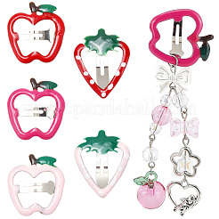 42 шт. 7 стиля заколки для волос с железными и эмалированными кнопками PHAR-SC0001-003