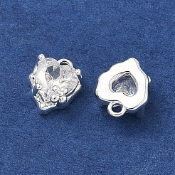 Valentinstag Messing Micro Pave klare Zirkonia Charms&nbsp;KK-B172-13S
