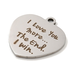 Не тускнеющие подвески ко дню святого валентина из нержавеющей стали 201 STAS-L079-24P-02