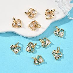 Breloques en laiton et zircon cubique transparent pour la Saint-Valentin de Shegrace&nbsp;XGRQ3P465-595G