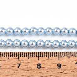 Выпечка из окрашенного перламутрового стекла жемчужные бусинки&nbsp;HY-N002-4mm-A05