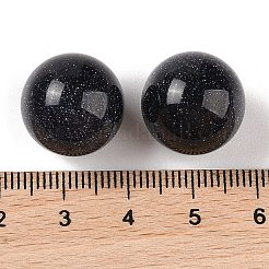 合成ブルーゴールドストーン 穴なし球形ビーズ  ラウンド  16mm&nbsp;G-K353-04D-26