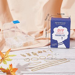 Kit de fabrication de boucles d'oreilles pendantes à thème rose&nbsp;DIY-SC0017-57