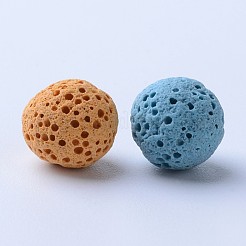 Невощеные бусины из натуральной лавы X-G-F325-8mm-M