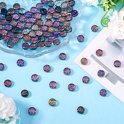 100 шт. 5 вида прозрачных гальванизированных стеклянных бусин с УФ-покрытием&nbsp;GLAA-TA0003-19D