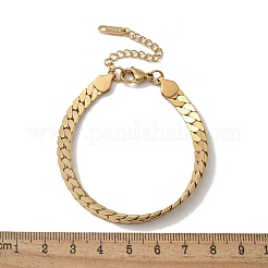 Браслеты-змейки из нержавеющей стали 304 для женщин&nbsp;BJEW-R009-01G