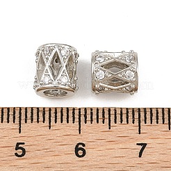 Messing Micro Pave klare Zirkonia europäische Perlen&nbsp;CU-CBA6A75-24P